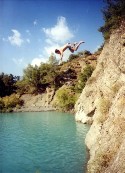 Cliff Diving at Porto Limnionas